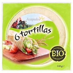 Acapulco bio tortilla lágy, 240 g