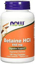 Betaine HCI emésztőenzim 648 mg, 120 Vcaps