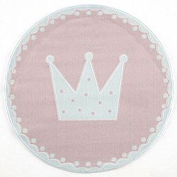 Childrens szőnyeg Crown - rózsaszínes-fehér