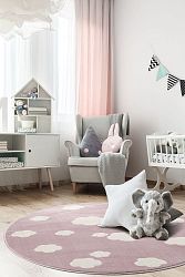 Childrens szőnyeg Sky Cloud - rózsaszín