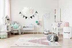 Childrens szőnyeg Teepee - krémes rózsaszín