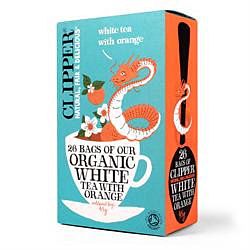 Clipper bio Fehér tea naranccsal, 26 filter