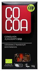 COCOA BIO NYERS CSOKOLÁDÉ GOJI BERRY, 50 g