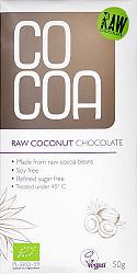 COCOA BIO NYERS CSOKOLÁDÉ KÓKUSZOS, 50 g
