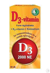 Dr. Chen D3-vitamin Forte rágótabletta, 60 db