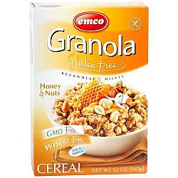 Emco müzli gluténmentes méz-mogyoró, 340 g