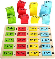 Fából készült matematikai táblázat