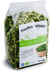 GreenMark bio felezett zöldborsó, 500 g