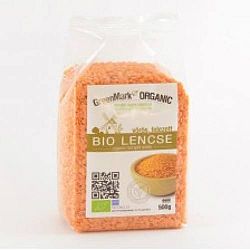 Greenmark Bio Lencse Vörös Felezett 500 g