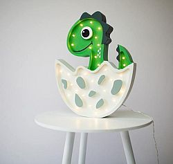 Gyerek fa lámpa LED lámpa Dino - zöld