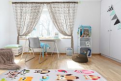Gyerekszoba függöny Baby Ball - mokka