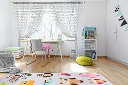 Gyerekszoba függöny Baby Ball - silver