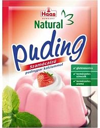 Haas Natural puding, 40 g - szamócás