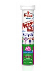 Haas pezsgőtabletta, 20 db - Kölyök, málnaízű