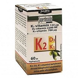 JUTAVIT K2+D3+K1 VITAMIN LÁGYKAPSZULA, 60 db
