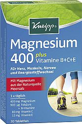 Kneipp magnézium 400 plusz tabletta, 30 db