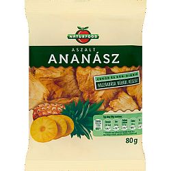 Naturfood Aszalt ananász cukor nélkül, 80 g
