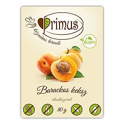 PRIMUS VEGÁN BARACKOS KEKSZ 80g, 80 g