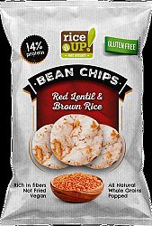 RICE UP PROTEINES CHIPS VÖRÖS LENCSÉVEL