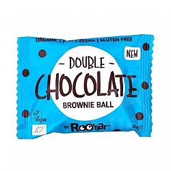 ROOBAR BIO BROWNIE GOLYÓ DUPLA CSOKI, 40 g