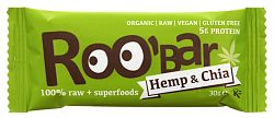 Roobar raw bio protein szelet hemp-chia, 30 g