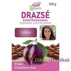 Szafi Reform Eritrites szilvás drazsé, 100 g