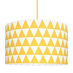 Textil függőlámpa Triangle - sárga
