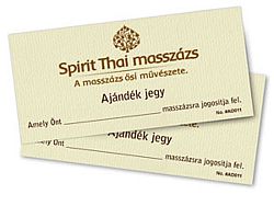 Thai masszázs, 1 órás ajándékjegy