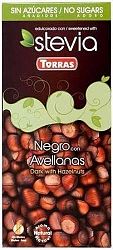 Torras stevia 03. Étcsokoládé mogyorós, 125 g