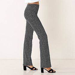 Trapéz leggings - fekete/fehér - velikost 50