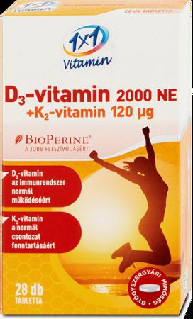 1x1 D3-VITAMIN + K2 BIOPERINNEL 28+28 DB, 56 db