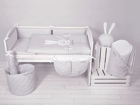 3-részes ágyneműhuzat szett sleep&hug - szürke