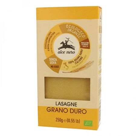 ALCE NERO BIO DURUMTÉSZTA LASAGNE, 250 g