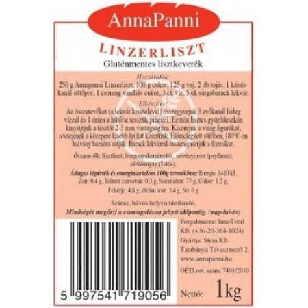Annapanni Gluténmentes Linzerliszt 1000 g