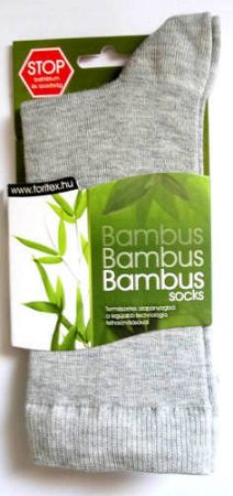 Bambusz zokni, szürke 40-42