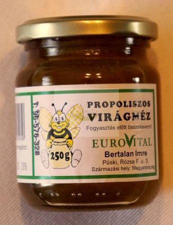 Bertalan Propoliszos virágméz, 250 g