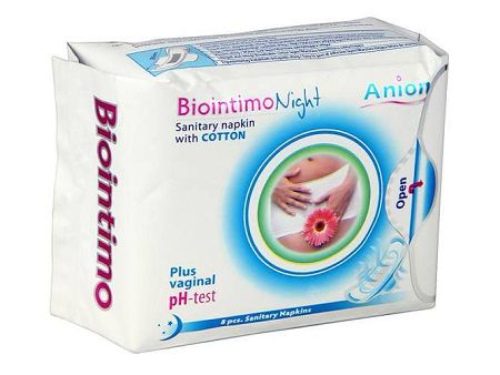 Biointimo Anion Night éjjeli intimbetét, 8 db