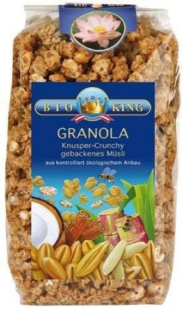 Bioking bio pirított ropogós müzli, 375 g