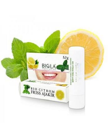 Biola bio Citrom friss ajakír, 5,3 g