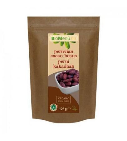 Biomenü Egész, nyers perui kakaóbab bio, 125 g