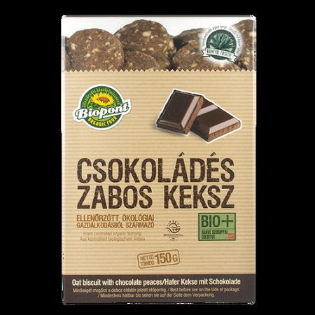 Biopont bio omlós keksz csokis-zabos