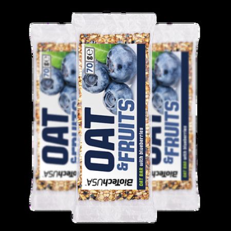 BioTech Oat&fruits Zabszelet, 70 g - áfonya