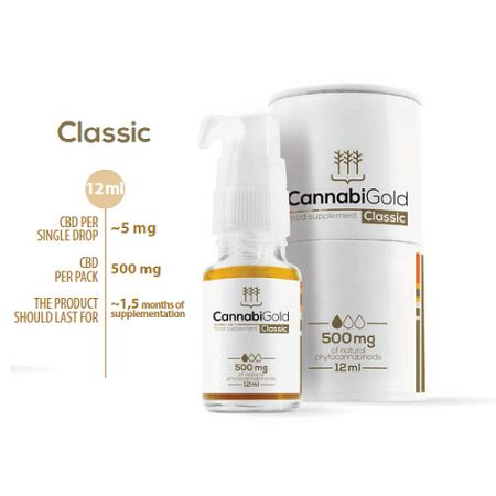 Cannabigold CBD olaj 500mg, 12ml
