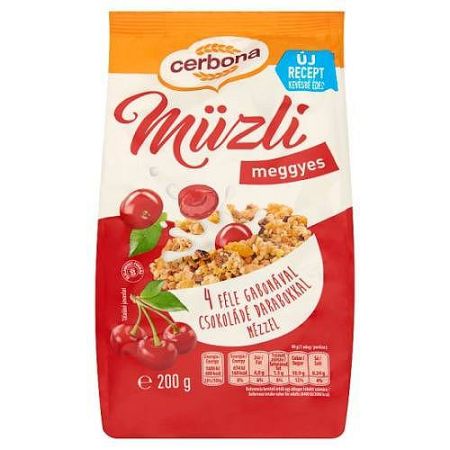 Cerbona Müzli Meggyes 200 g