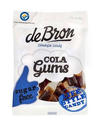 DEBRON GUMICUKOR KÓLÁS CUKORMENTES, 100 g