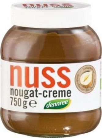 Dennree bio családi mogyorós nugátkrém, 750 g