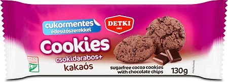 DETKI CUKORMENTES COOKIES KAKAÓS KEKSZ, 130 g