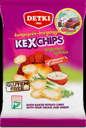 DETKI KEXCHIPS HAGYMÁS-TEJFÖLÖS GLUTÉNM., 75 g