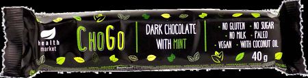 EGÉSZSÉG MARKET ÉTCSOKI SZELET MENTA, 40 g