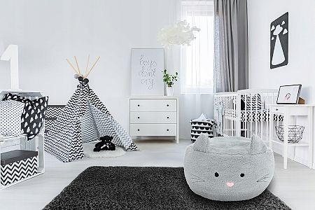 Felfújható gyerek puff - macska